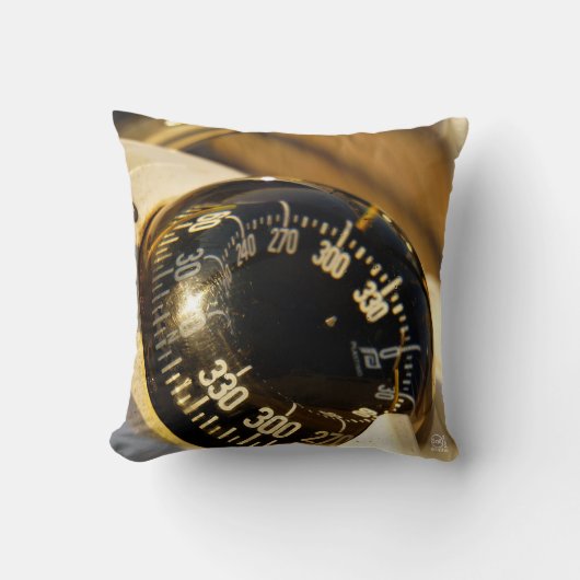 Kompas helpt navigeren en koer behouden.  kussen (Voorkant)