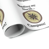 Kompas Instrument Navigatie Richting Grappig Cadeaupapier (Rol Hoek)