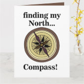 Kompas Instrument Navigatie Richting Grappig Kaart (Gele Bloem)