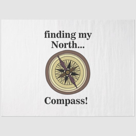 Kompas Instrument Navigatie Richting Grappig Tissuepapier (Voorkant)