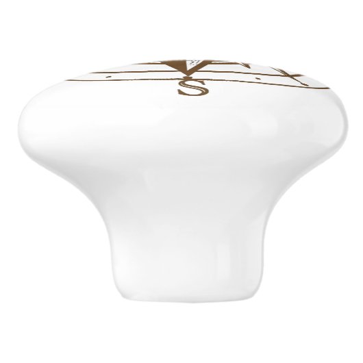 kompas keramische knop (Zijkant)