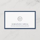 Kompas Logo Blauwe Rand Visitekaartje (Voorkant)