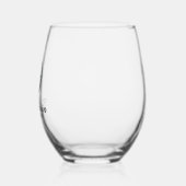 Kompas met bootnaam wijnglas zonder voet (Links)