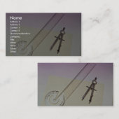 Kompas met liniaal visitekaartje (Voorkant / Achterkant)