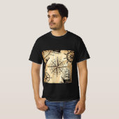 Kompas Navigatie Ontwerp T-shirt (Voorkant volledig)
