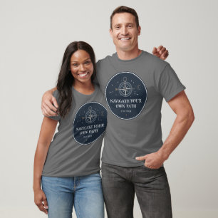 Kompas Navigeren Eigen Pad Blijf Waar T-shirt