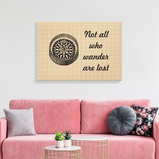 kompas op canvas afdruk (Insitu (Woonkamer))