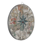 Kompas op een Oudere Kaart Dartbord (Voorkant Links)