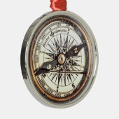 Kompas op water metalen ornament (Rechts)