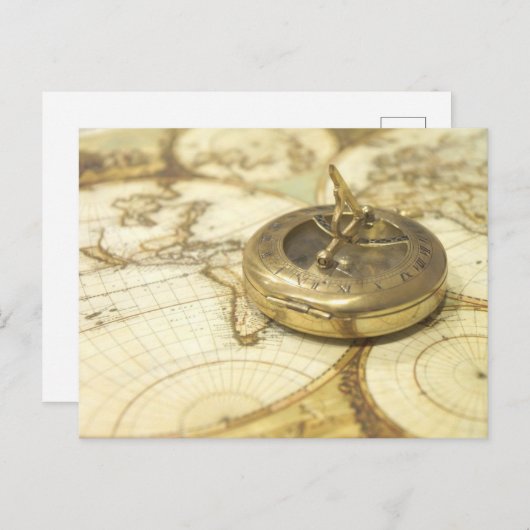  kompas-reiziger briefkaart (Voorkant / Achterkant)