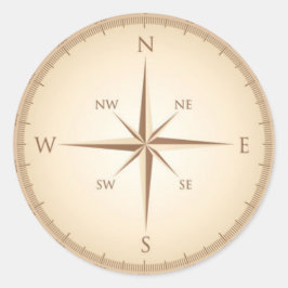  kompas ronde sticker