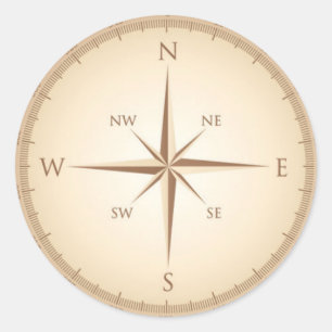  kompas ronde sticker