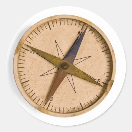 kompas ronde sticker (Voorkant)