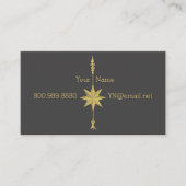 Kompas Roos Gouden Pijl Visitekaartjes (Voorkant)