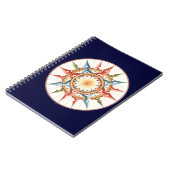 kompas roos - mandala notitieboek (Linkerzijde)