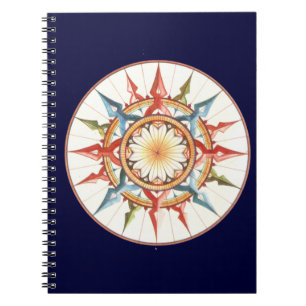 kompas roos - mandala notitieboek