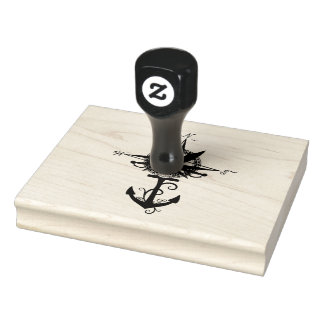 Kompas Roos met Anker Rubberstempel