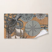 Kompas Roos nautische octopus Bad Handdoek (Handdoek)