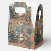 Kompas Roos  nautische octopus Bedankdoosjes (Geopend)