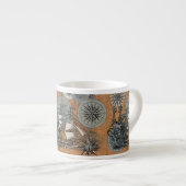 Kompas Roos  nautische octopus Espresso Kop (Voorkant rechts)