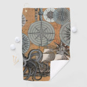 Kompas Roos  nautische octopus Golfhanddoek (Insitu)