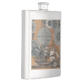 Kompas Roos  nautische octopus Heupfles (Rechts)