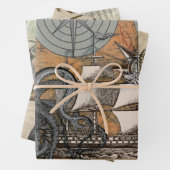 Kompas Roos  nautische octopus Inpakpapier Vel (In situ)