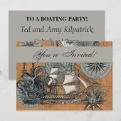 Kompas Roos  nautische octopus Kaart (Voorkant / Achterkant)