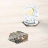 Kompas Roos  nautische octopus Kartonnen Onderzetters (Insitu)