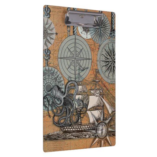 Kompas Roos  nautische octopus Klembord (Rechts)