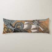 Kompas Roos nautische octopus Lichaamskussen (Voorkant)