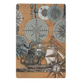 Kompas Roos  nautische octopus Mini Klembord (Achterkant)