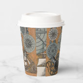 Kompas Roos  nautische octopus Papieren Bekers (Links)