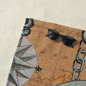 Kompas Roos  nautische octopus Strandlaken (In situ)