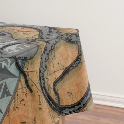 Kompas Roos  nautische octopus Tafelkleed (Voorbeeld)