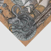 Kompas Roos  nautische octopus Tissuepapier (Detail)