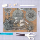 Kompas Roos  nautische octopus Tissuepapier (Craft)
