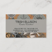 Kompas Roos  nautische octopus Visitekaartje (Achterkant)