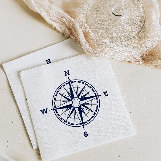 Kompas Roos nautische stijl Servet