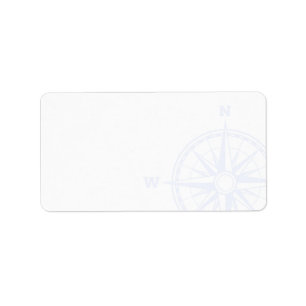 Kompas Roos nautische thema   Leeg adres Etiket