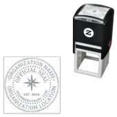 Kompas Roos Officiële Seal Naam Loc URL Estd Datum Zelfinktende Stempel (In situ)