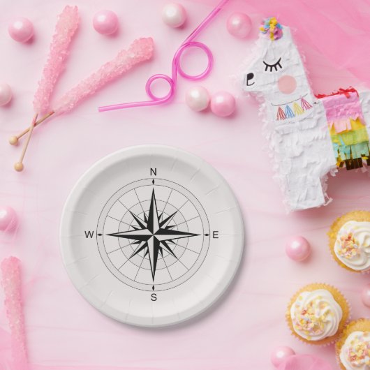  kompas Roos Papieren Bordje (Feest)