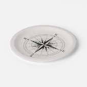  kompas Roos Papieren Bordje (Gekanteld)
