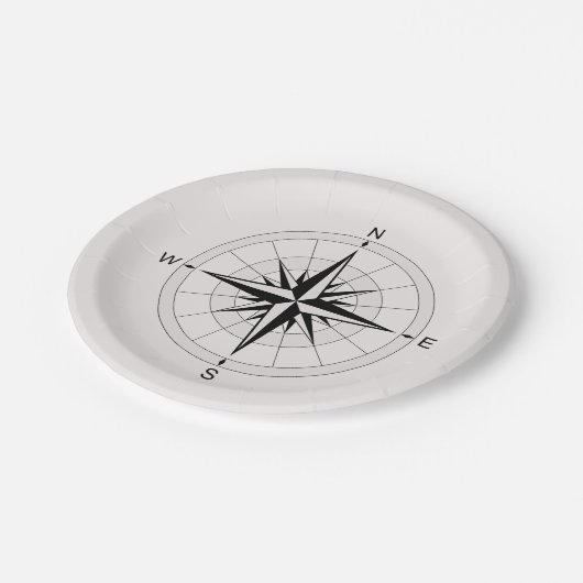  kompas Roos Papieren Bordje (Gekanteld)