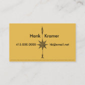 Kompas Roos Pijl Initialen Visitekaartje (Achterkant)