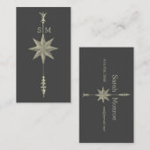 Kompas Roos Pijl initialen Visitekaartje (Voorkant / Achterkant)