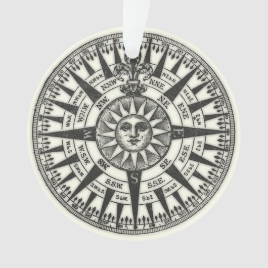  kompas Roos Sun Ornament (voorkant)