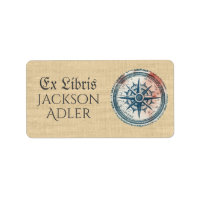  kompas Star Ex Libris Boekplaat