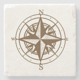 kompas stenen onderzetter