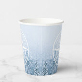 Kompas ster embleem monogram winter sparrenbos papieren bekers (Rechts)